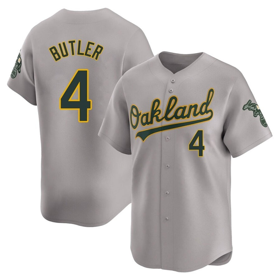 Custom #4 Gray OAK Baseball Shirt Top