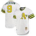 Custom #9 White 1972 OAK Baseball Shirt Top