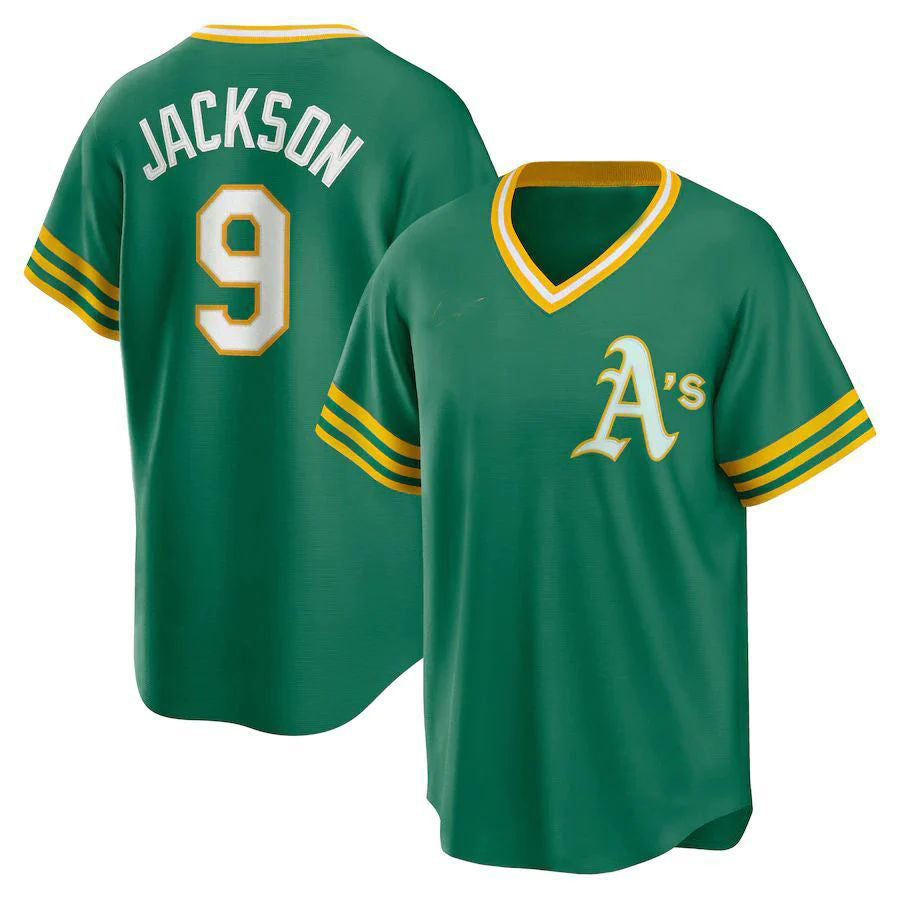 Custom #9 Green OAK Baseball Shirt Top