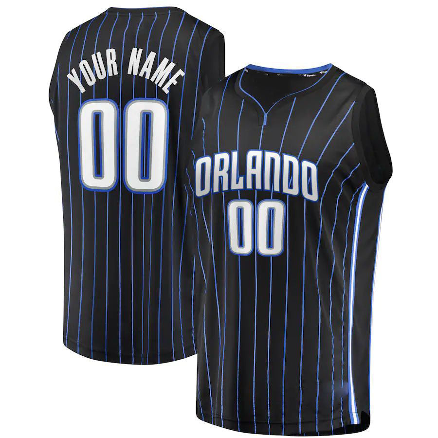 Custom O.Magic Supporters Branded  Fast Break Replica Jersey Black  Icon Edition Stitched Basketball Jersey
