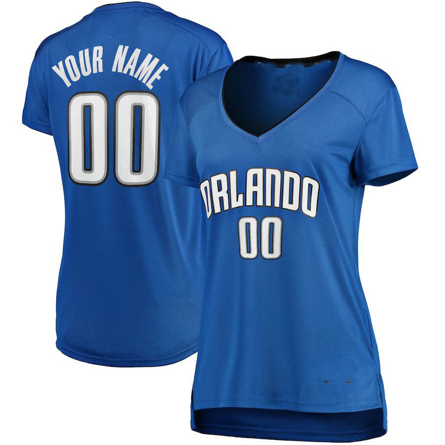 Custom O.Magic Supporters Branded Women's Fast Break  Jersey  Blue Icon Edition Stitched Basketball Jersey
