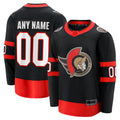 Custom O.Senators Supporters Branded 2020-21 Home Breakaway Jersey Black Stitched American Hockey Jerseys