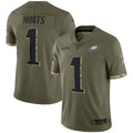 Custom #1 Olive PHI Football Shirt Top