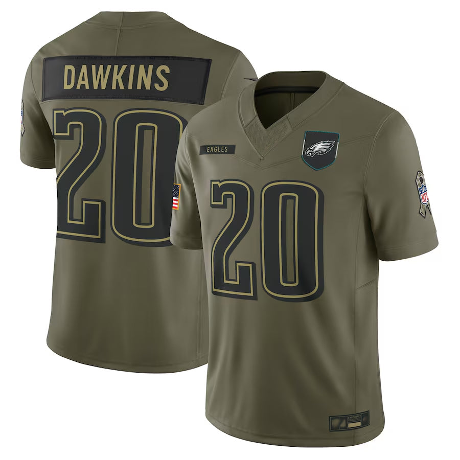 Custom #20 Olive PHI Football Shirt Top