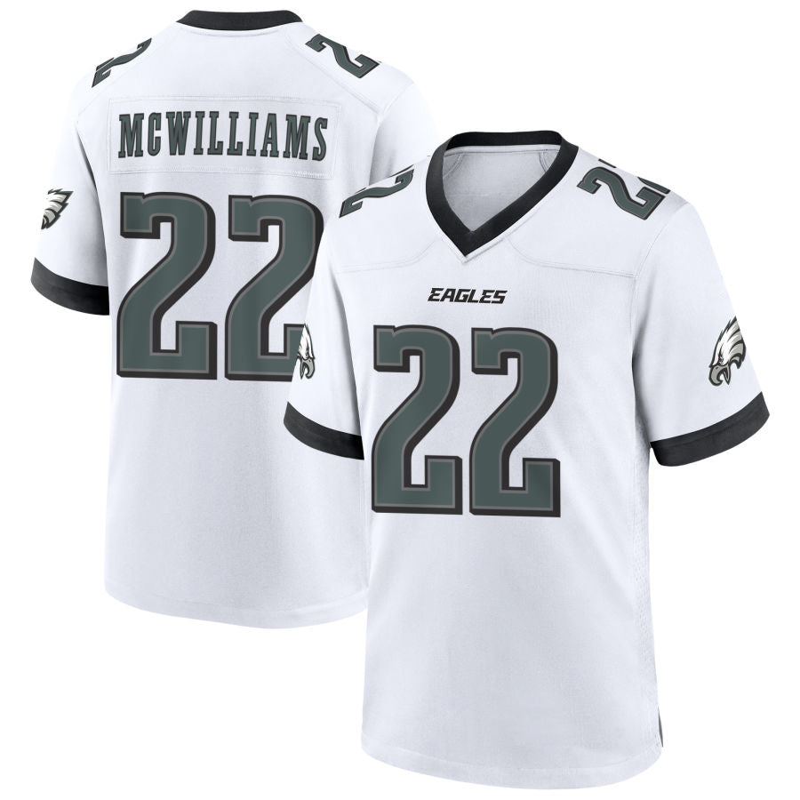 Custom #22 White PHI Football Shirt Top