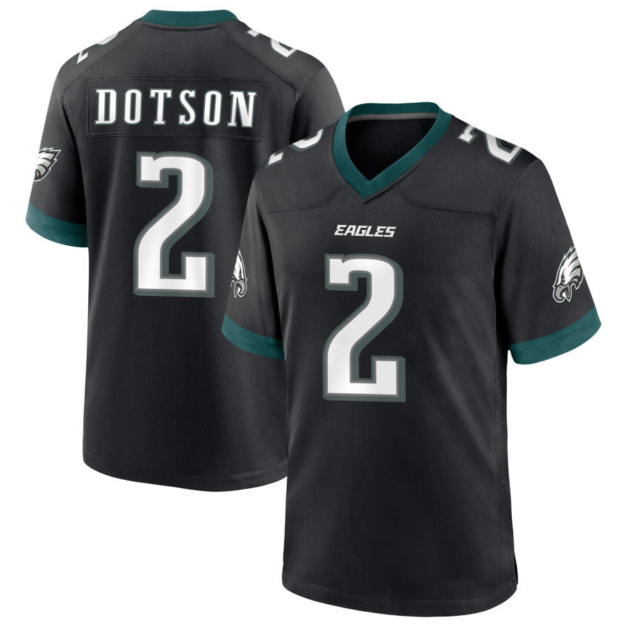 Custom #2 Black PHI Football Shirt Top