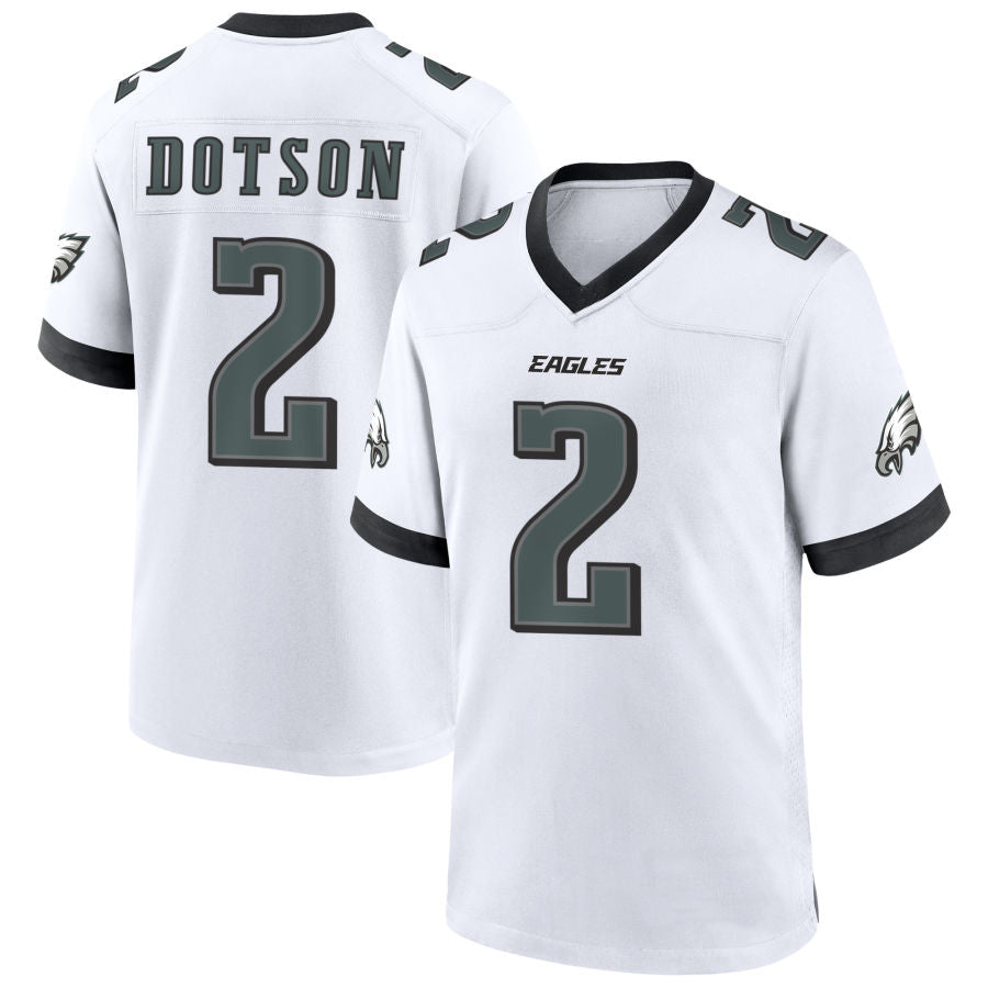 Custom #2 White PHI Football Shirt Top
