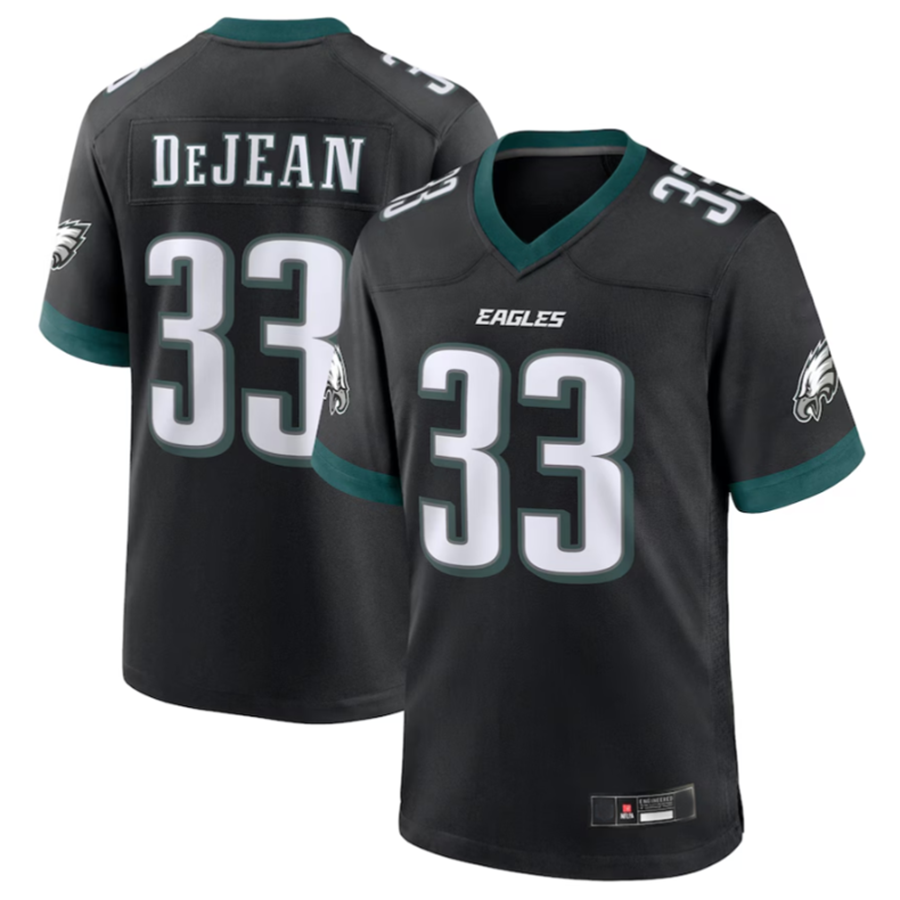 Custom #33 Black PHI Football Shirt Top
