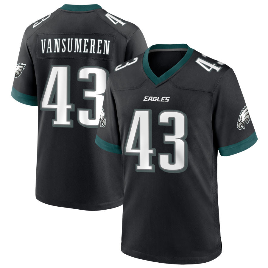 Custom #43 Black PHI Football Shirt Top