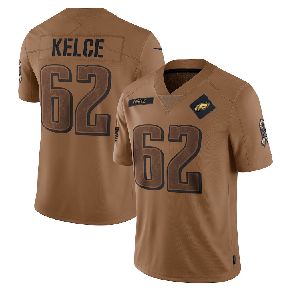 Custom #62 Brown PHI Football Shirt Top