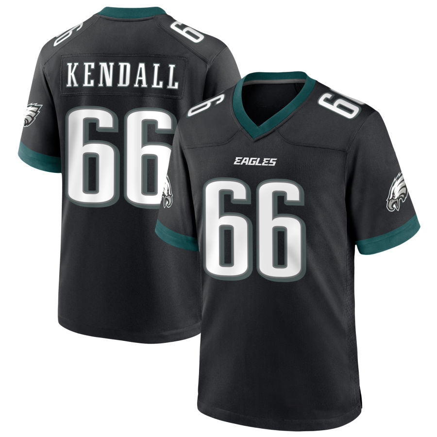 Custom #66 Black PHI Football Shirt Top