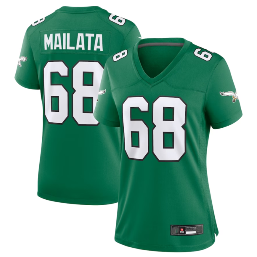 Custom #68 Green PHI Football Shirt Top