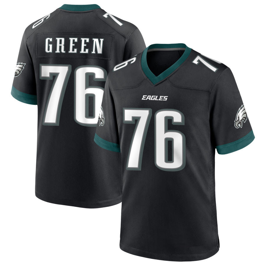 Custom #76 Black PHI Football Shirt Top