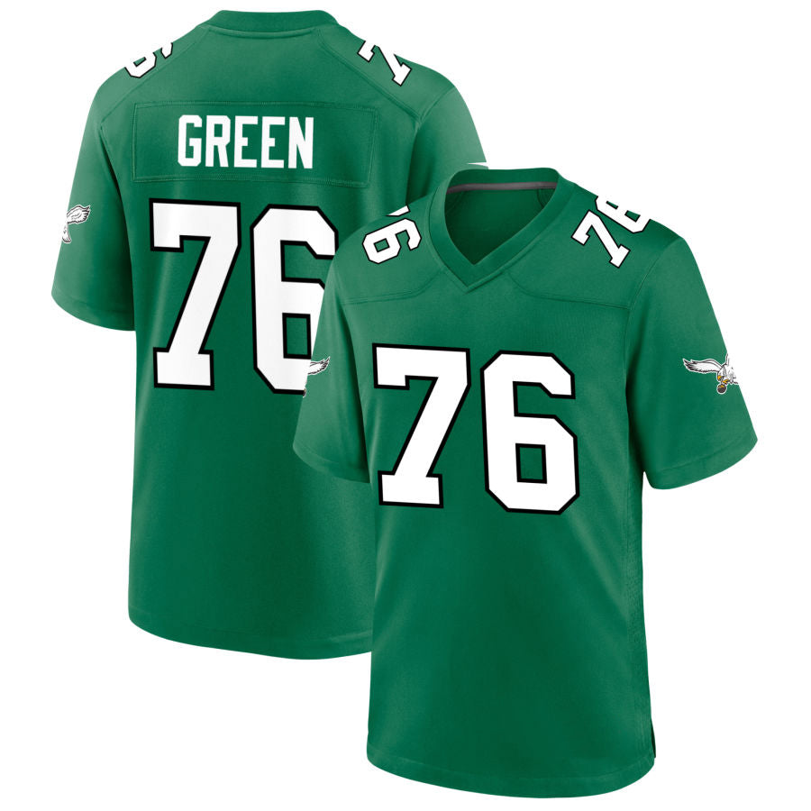 Custom #76 Green PHI Football Shirt Top