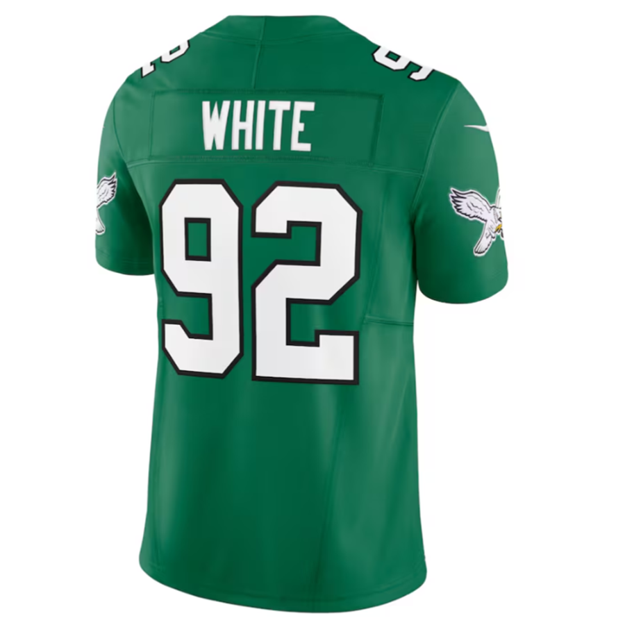 Custom #92 White PHI Football Shirt Top
