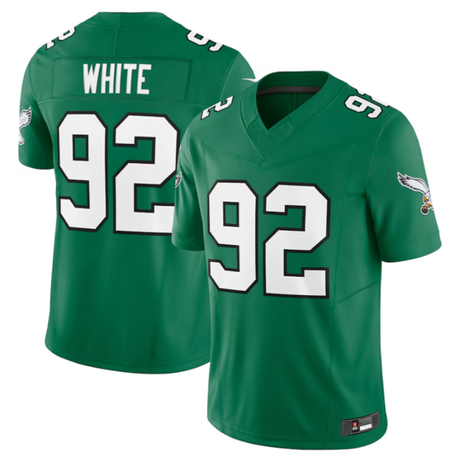 Custom #92 White PHI Football Shirt Top