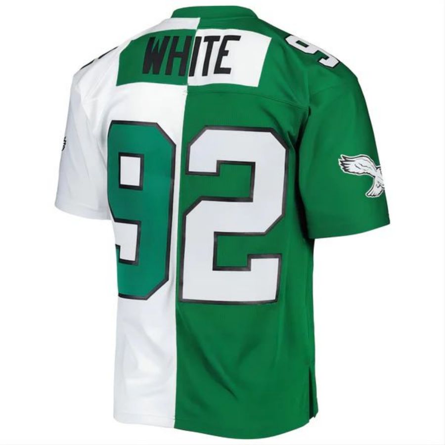 Custom #92 White 1990 PHI Football Shirt Top