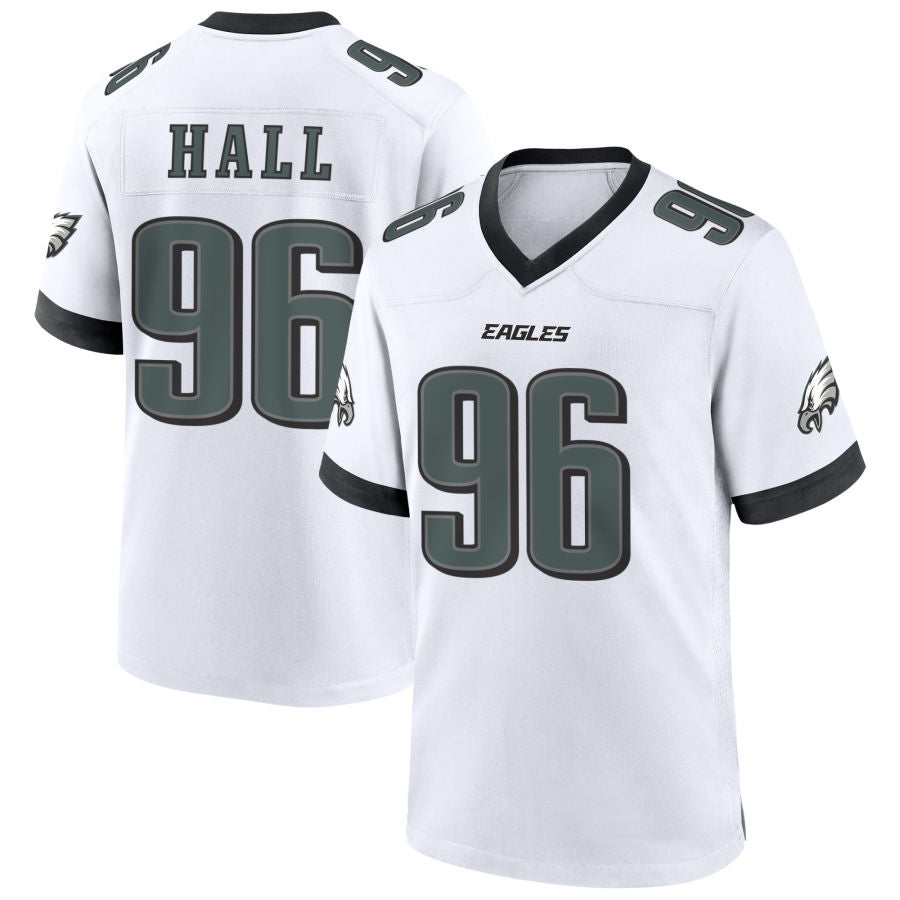 Custom #96 White PHI Football Shirt Top