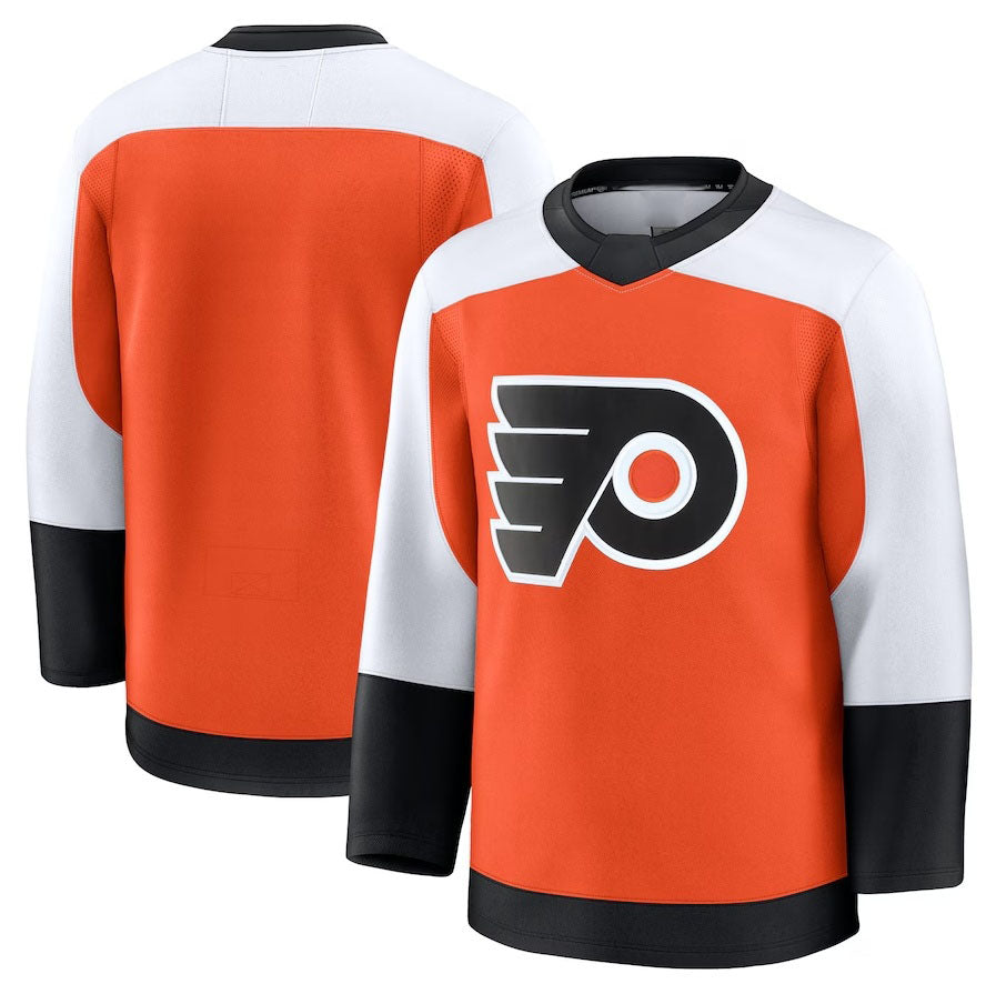 P.Flyers Supporters Home Premium Jersey - Burnt Orange Stitched American Hockey Jerseys