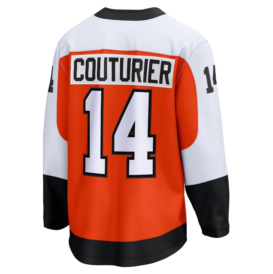 P.Flyers #14 Sean Couturier Supporters Home Breakaway Jersey - Orange Stitched American Hockey Jerseys