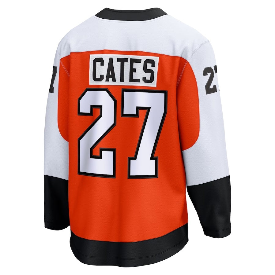 P.Flyers #27 Noah Cates Supporters Home Breakaway Jersey - Orange Stitched American Hockey Jerseys