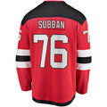 NJ.Devils #76 P.K. Subban Supporters Branded Premier Breakaway Player Jersey Red Stitched American Hockey Jerseys