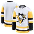 P.Penguins Supporters Away Premium Jersey - White Stitched American Hockey Jerseys