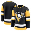 P.Penguins Supporters Home Premium Jersey - Black Stitched American Hockey Jerseys