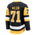 P.Penguins #71 Evgeni Malkin Supporters Home Premium Jersey - Black Stitched American Hockey Jerseys
