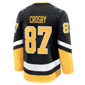 P.Penguins #87 Sidney Crosby Supporters Alternate Premium Jersey - Black Stitched American Hockey Jerseys