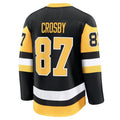 P.Penguins #87 Sidney Crosby Supporters Home Premium Jersey - Black Stitched American Hockey Jerseys