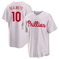 Custom #10 White PHI Baseball Shirt Top