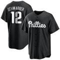Custom #12 Black PHI Baseball Shirt Top