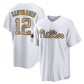 Custom #12 Gold PHI Baseball Shirt Top