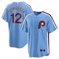 Custom #12 Light Blue PHI Baseball Shirt Top