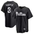 Custom #3 Black PHI Baseball Shirt Top