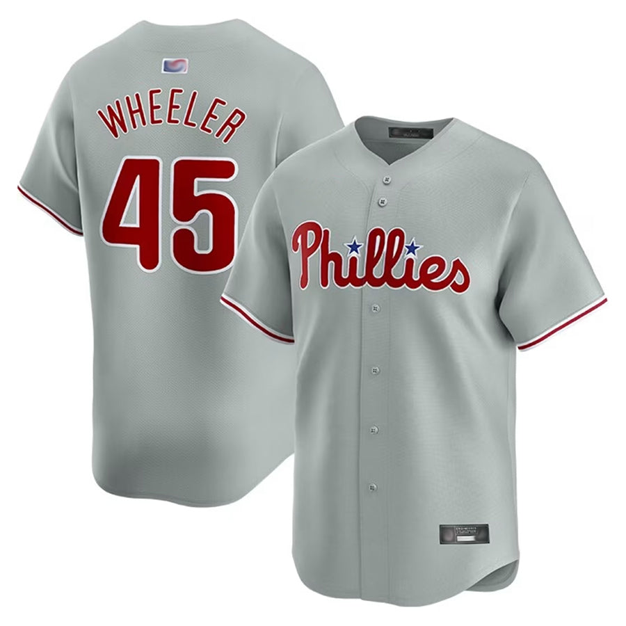 Custom #45 Grey PHI Baseball Shirt Top