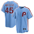 Custom #45 Light Blue PHI Baseball Shirt Top