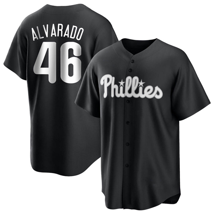 Custom #46 Black PHI Baseball Shirt Top