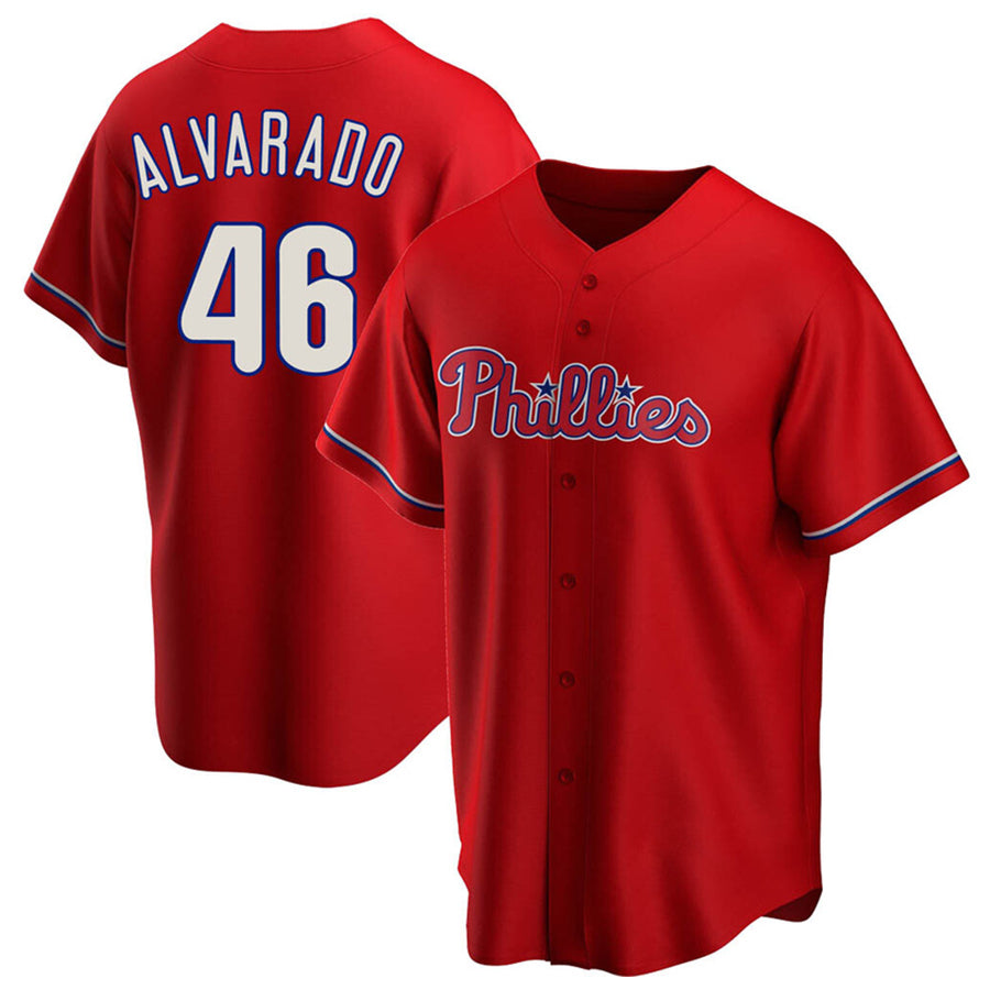 Custom #46 Red PHI Baseball Shirt Top