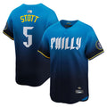 Custom #5 City Connect PHI Baseball Shirt Top