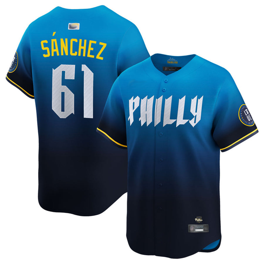 Custom #61 City Connect PHI Baseball Shirt Top