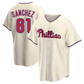 Custom #61 Cream PHI Baseball Shirt Top