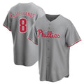 Custom #8 Gray PHI Baseball Shirt Top