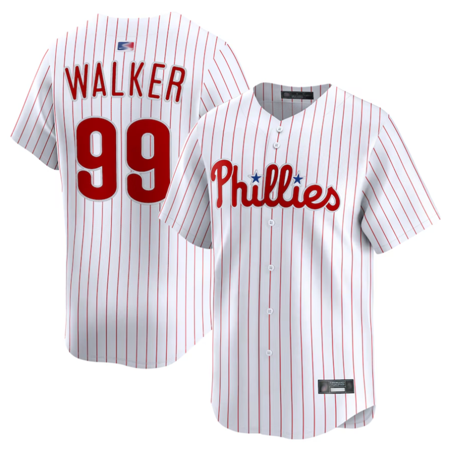 Custom #99 White PHI Baseball Shirt Top