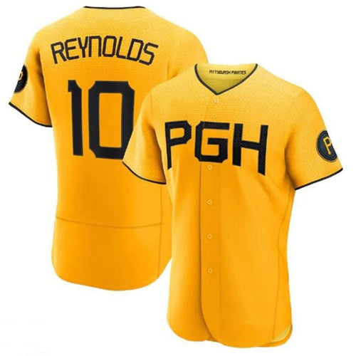 Custom #10 Gold City Connect PIT Baseball Shirt Top