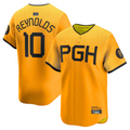 Custom #10 Gold City Connect PIT Baseball Shirt Top