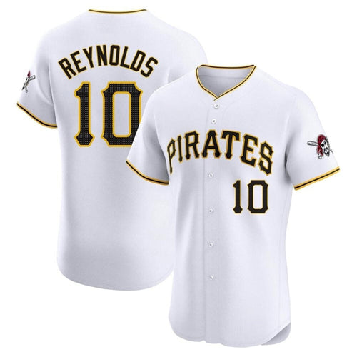 Custom #10 White PIT Baseball Shirt Top