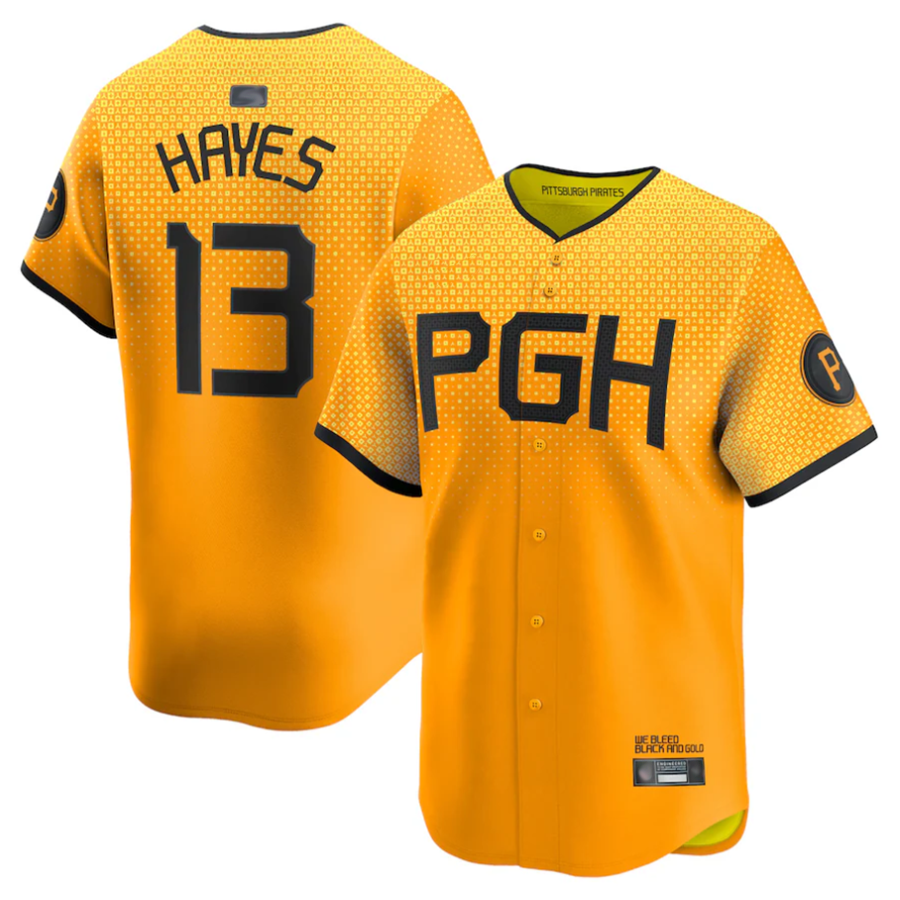 Custom #13 Gold City Connect PIT Baseball Shirt Top