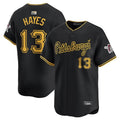 Custom #13 Black PIT Baseball Shirt Top